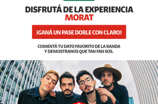 Gana pases para el concierto de Morat con Claro Guatemala