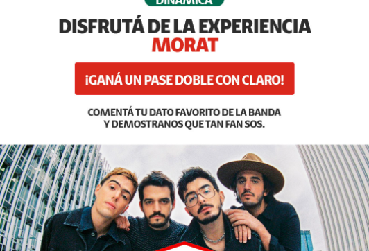 Gana pases para el concierto de Morat con Claro Guatemala