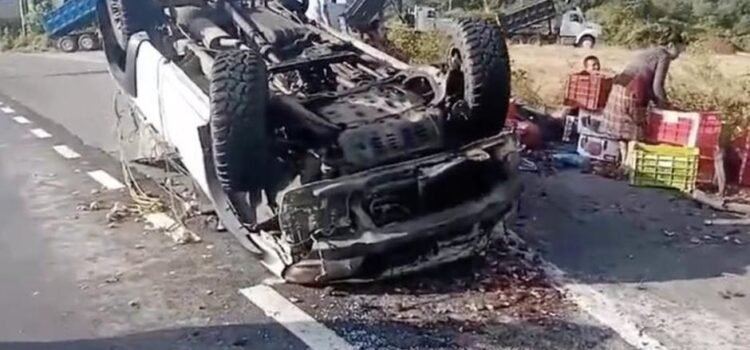 Accidente complica tránsito en carretera a El Salvador