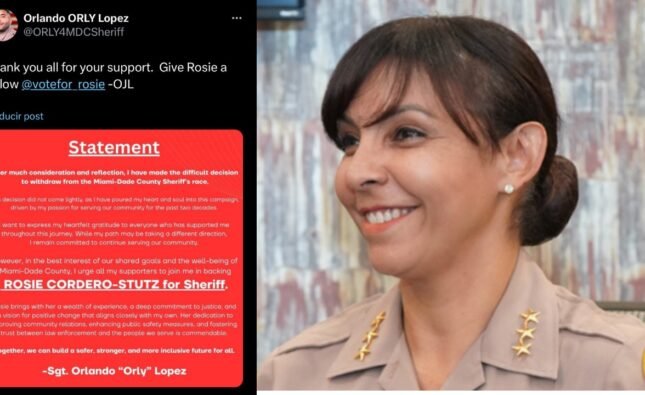 Orlando López retira candidatura y respalda a Rosie Cordero-Stutz para Sheriff de Miami-Dade