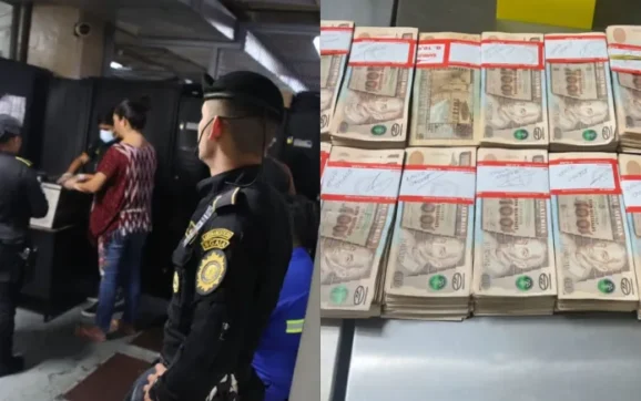 Detienen a mujer que pretendía transportar más de Q200 mil a Estados Unidos