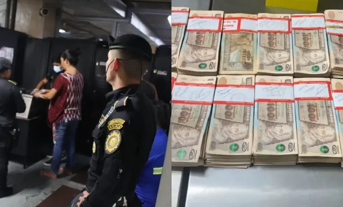 Detienen a mujer que pretendía transportar más de Q200 mil a Estados Unidos