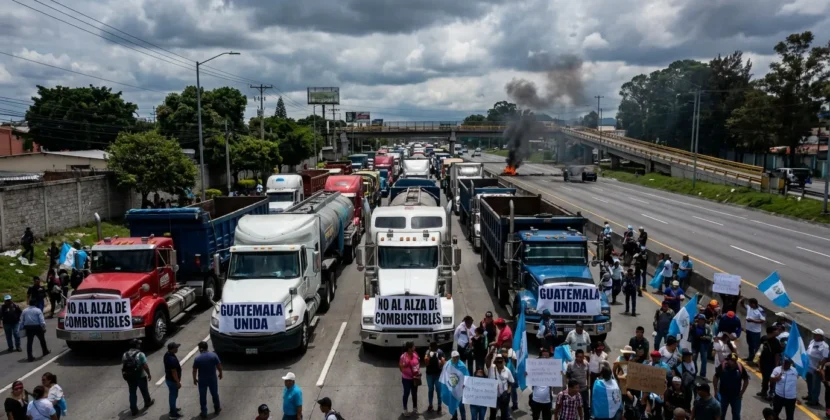 Transportistas en Guatemala anuncian caravanas por alza de combustibles