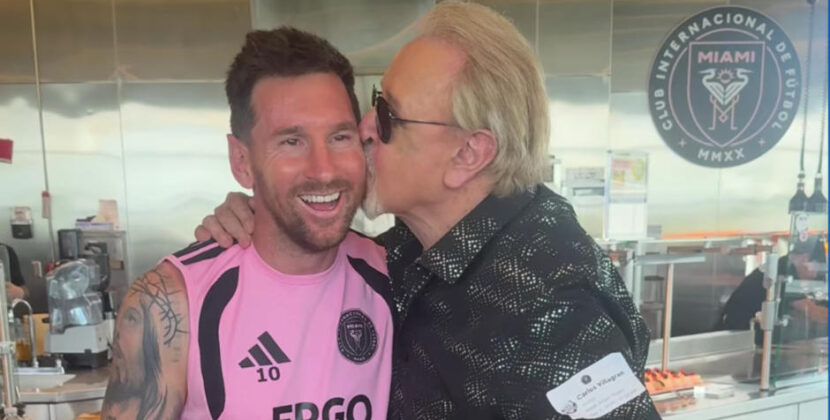 Messi y Kiko se dan fraternal beso